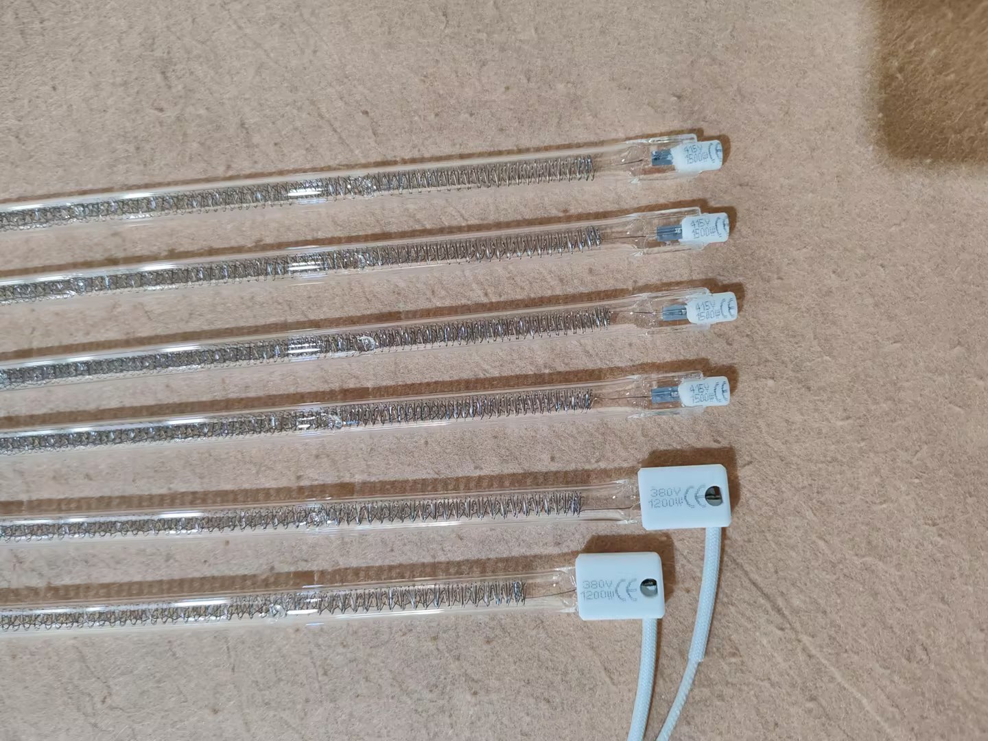 Shortwave Clear halogen heating lamps 320mm 220vac